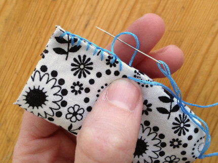 Blanket Stitch On Fabric Petal