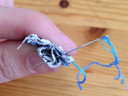 Pleating The Fabric Petals