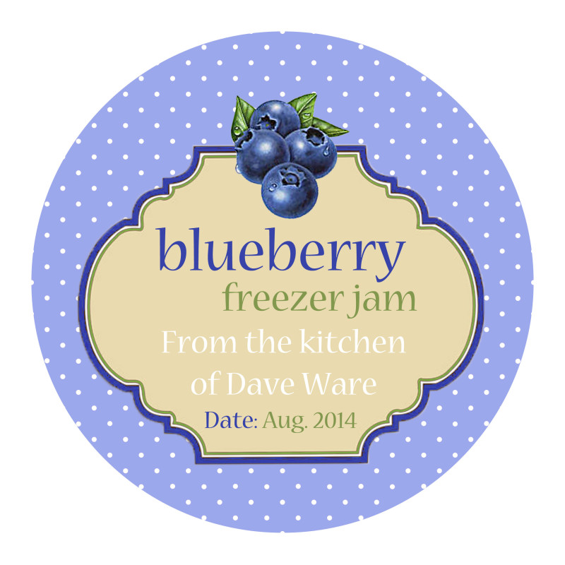 Free Printable Blueberry Jam Labels