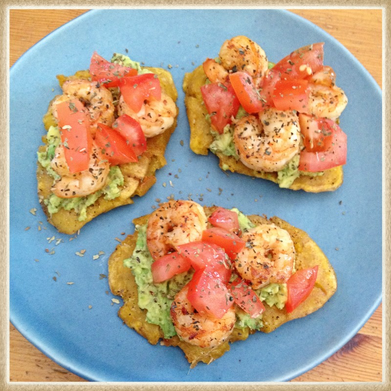 Shrimp and Avocado Patacones