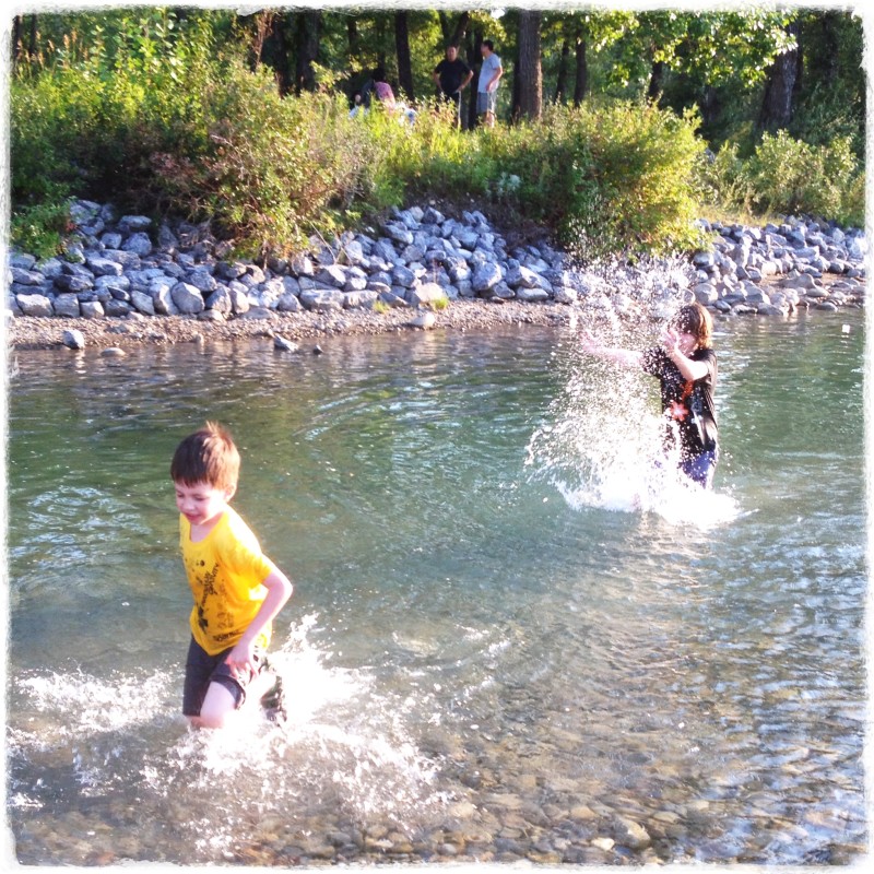 Splashing In The Bow River