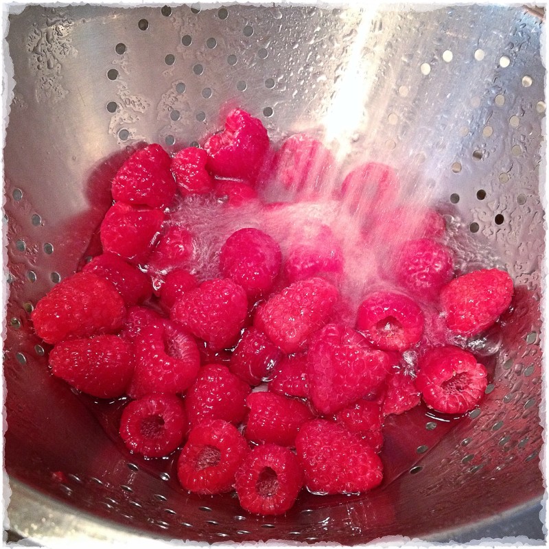 Washing Raspberries