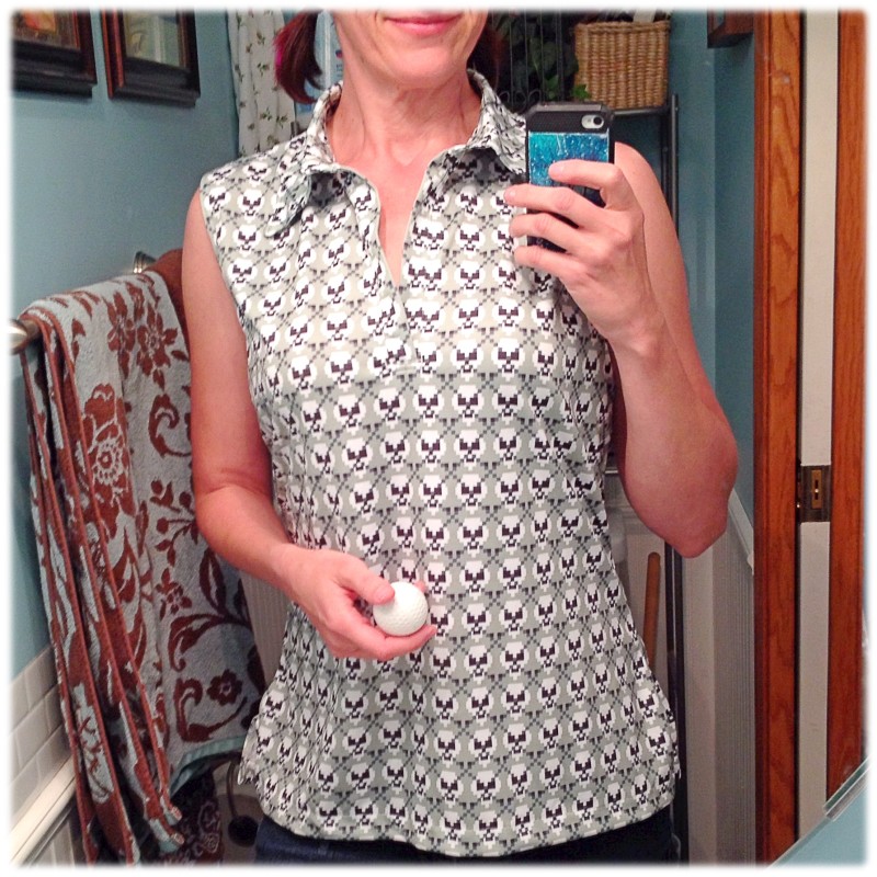 Sleeveless Green Golf Shirt