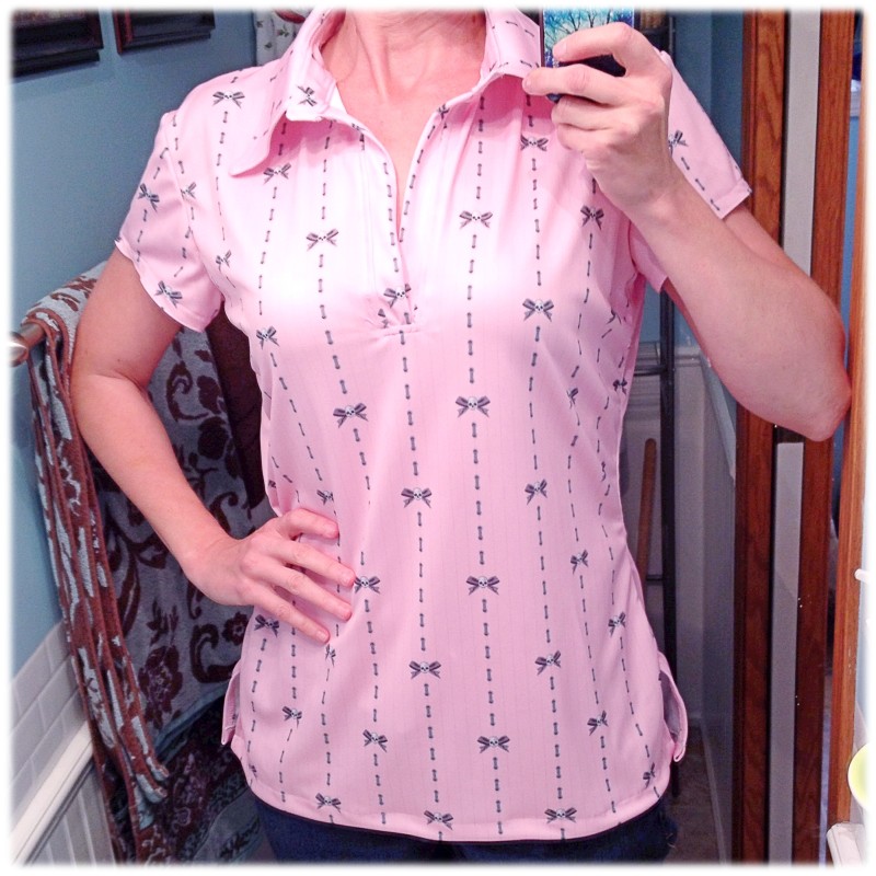 Pink Bow Skulls Golf Shirt