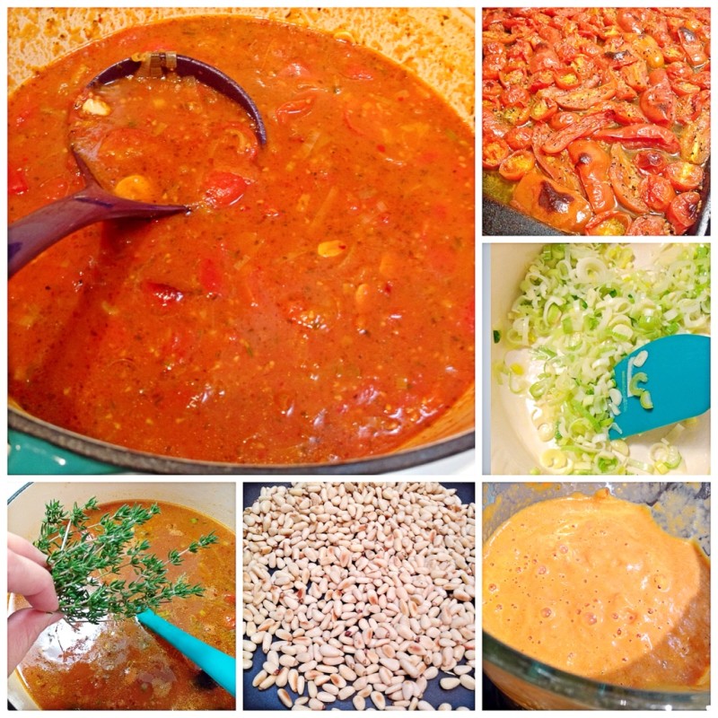 Making Roasted Tomato Soup