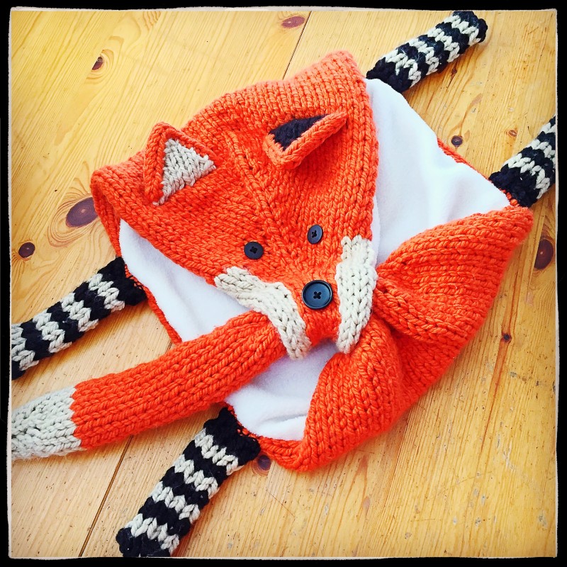 Almost Finished Fox Scarf