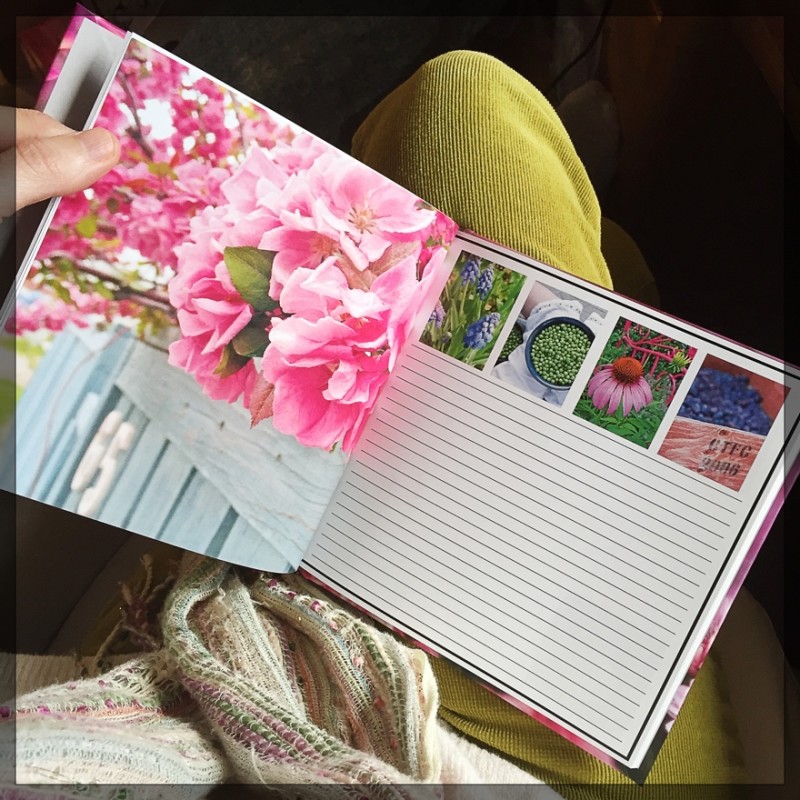 KateWares Garden Journal Pink Blossoms Page