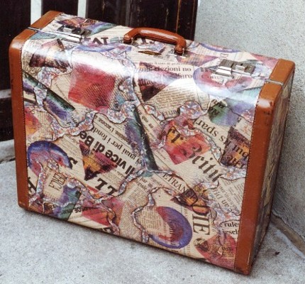 Decoupaged Suitcase