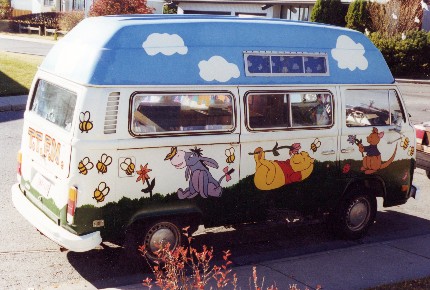 Winnie the Pooh VW Van Back Winnie the Pooh VW Van Back